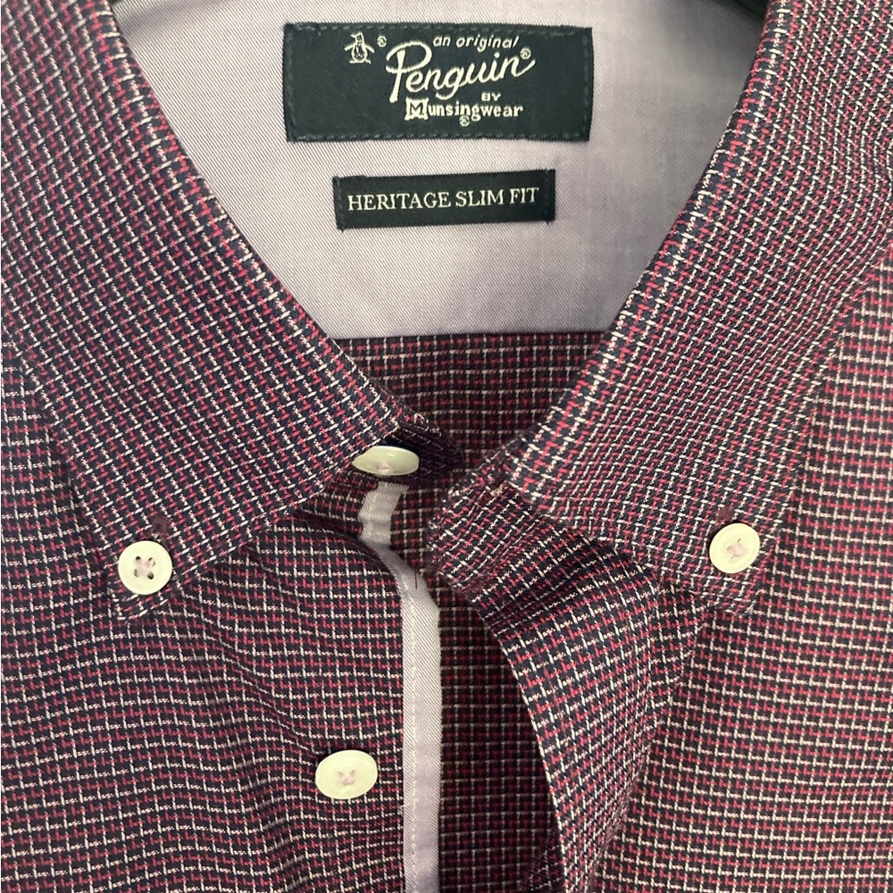 Original Penguin 15.5 32/33 Button Down Dress Shirt